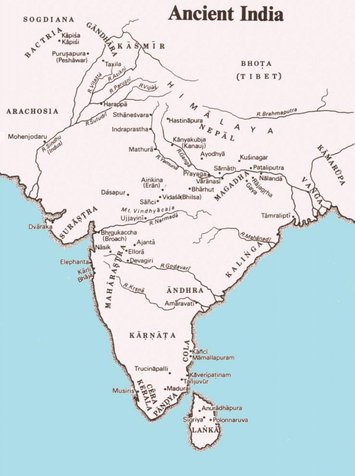Mapa histórico de la India