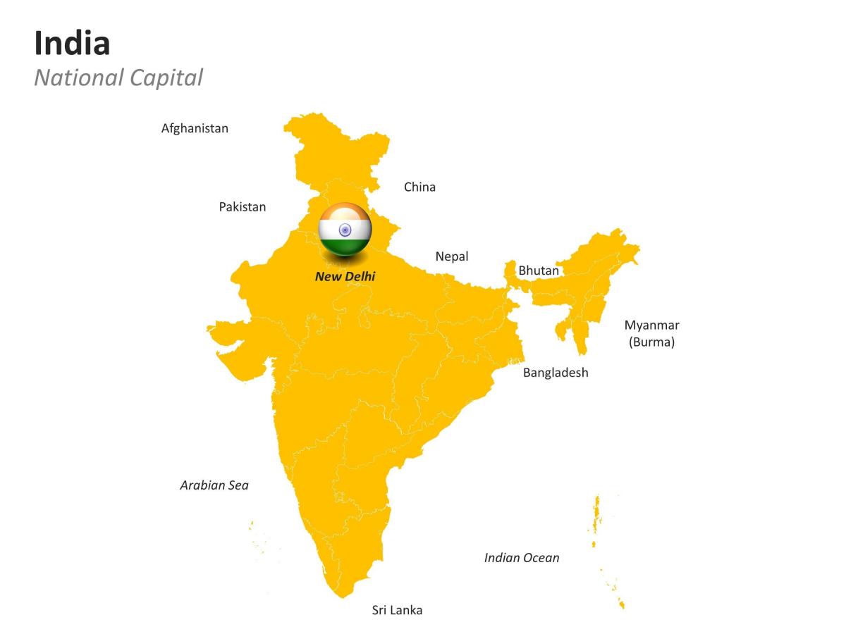 Mapa de la capital de la India